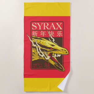 Syrax New Year   新年快乐 Beach Towel