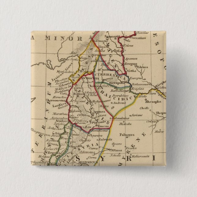 Syria 2 inch square button (Front)