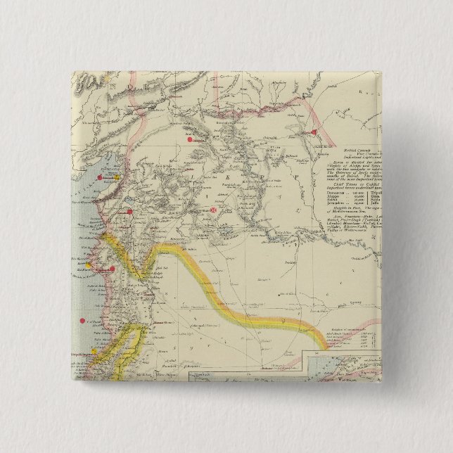 Syria 2 inch square button (Front)