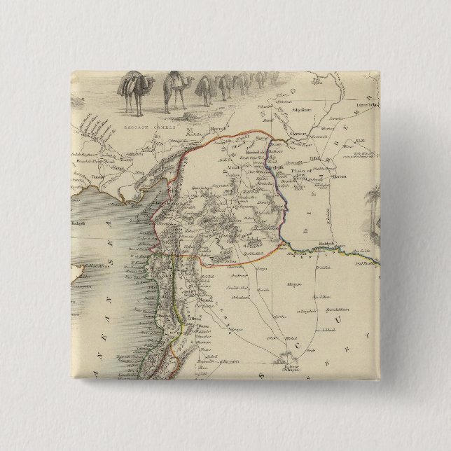 Syria 2 Inch Square Button (Front)