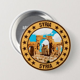 Syria 3 inch round button