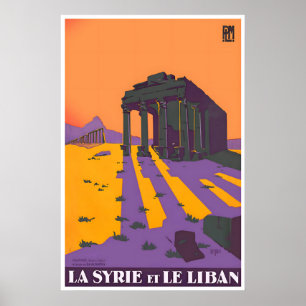 Syria Art Print Lebanon Travel Poster (XR3696)a