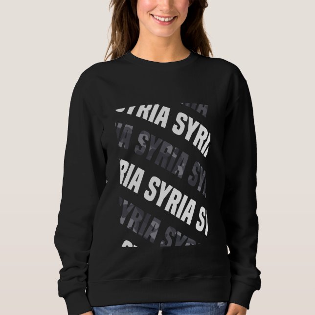 Syria Camo Pattern Grey Camouflage Sweatshirt (Front)