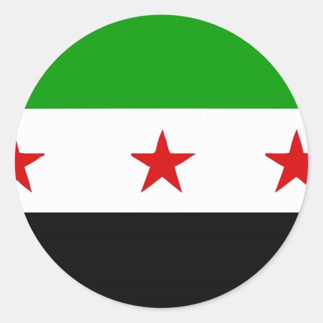 syria classic round sticker (Front)