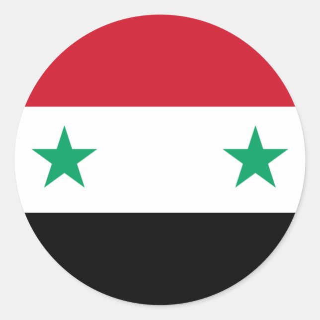 syria classic round sticker (Front)