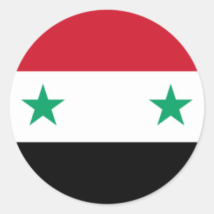 syria classic round sticker