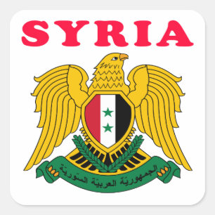Syria Coat Of Arms Designs Square Sticker