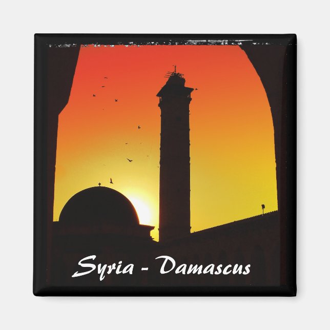 Syria, Damascus Mosque Sunset (Magnet) Magnet (Front)