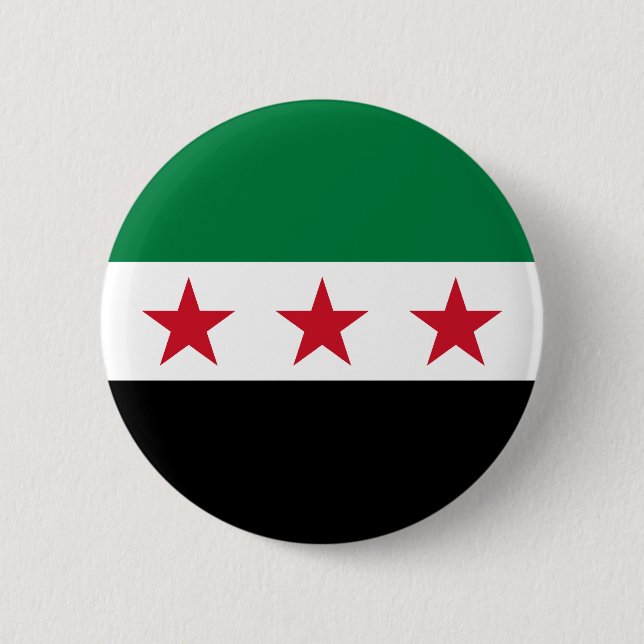 Syria Flag 2 Inch Round Button (Front)