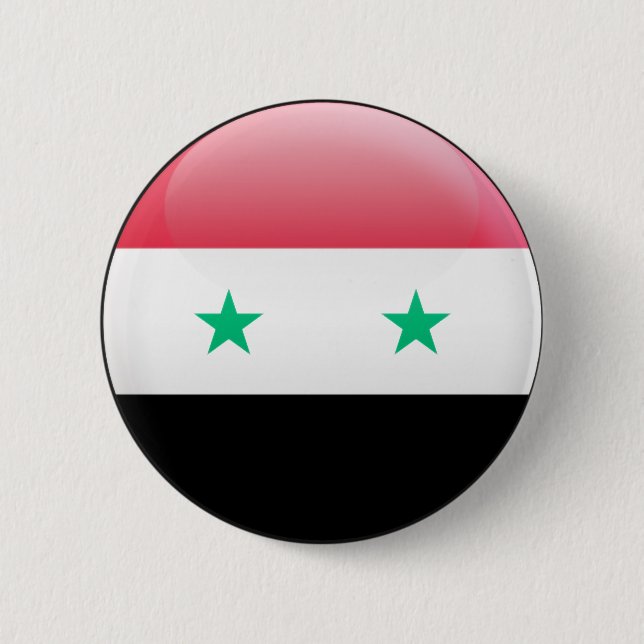 Syria Flag 2 Inch Round Button (Front)