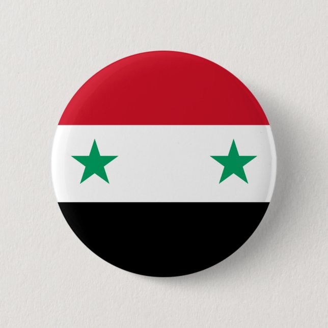 Syria Flag 2 Inch Round Button (Front)