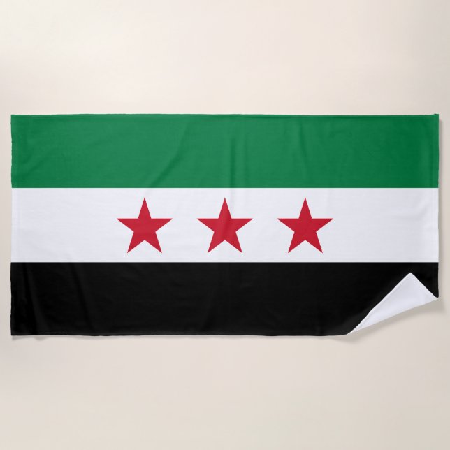 Syria Flag Beach Towel (Front)