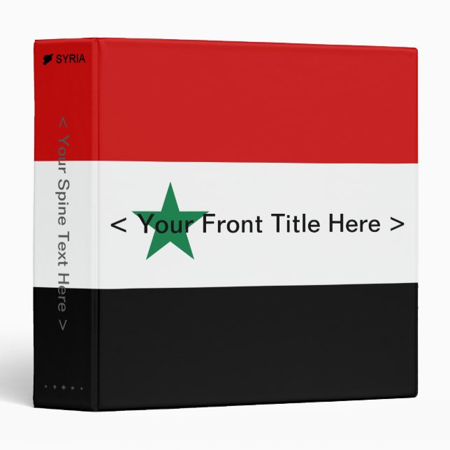 Syria Flag Binder (Front/Spine)