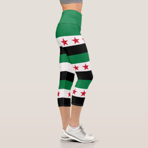Syria Flag Capri Leggings