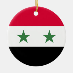 Syria flag ceramic ornament