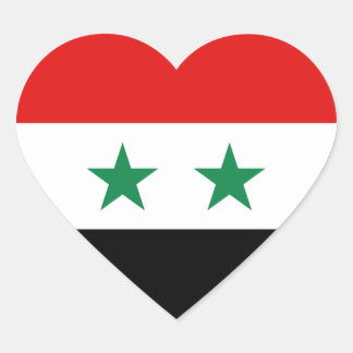 Syria Flag Heart Sticker