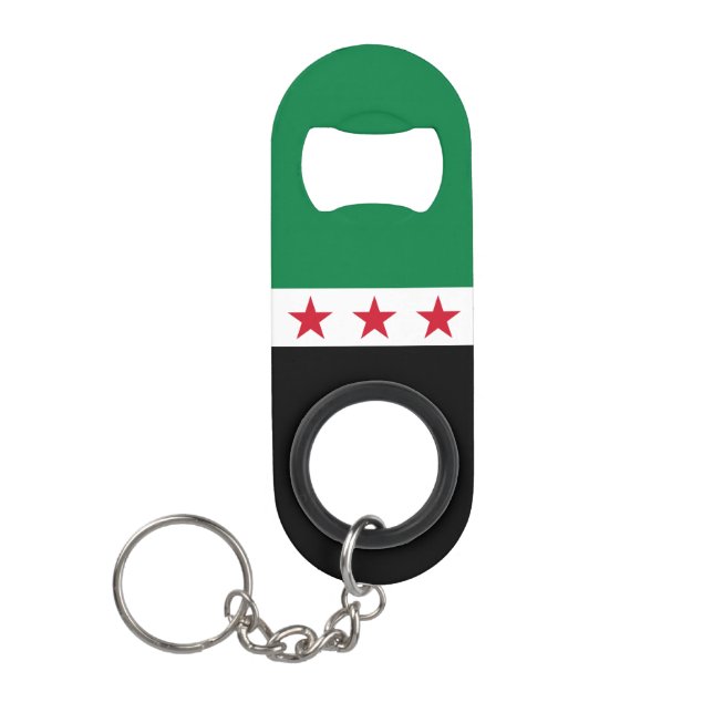 Syria Flag Keychain Bottle Opener (Front)