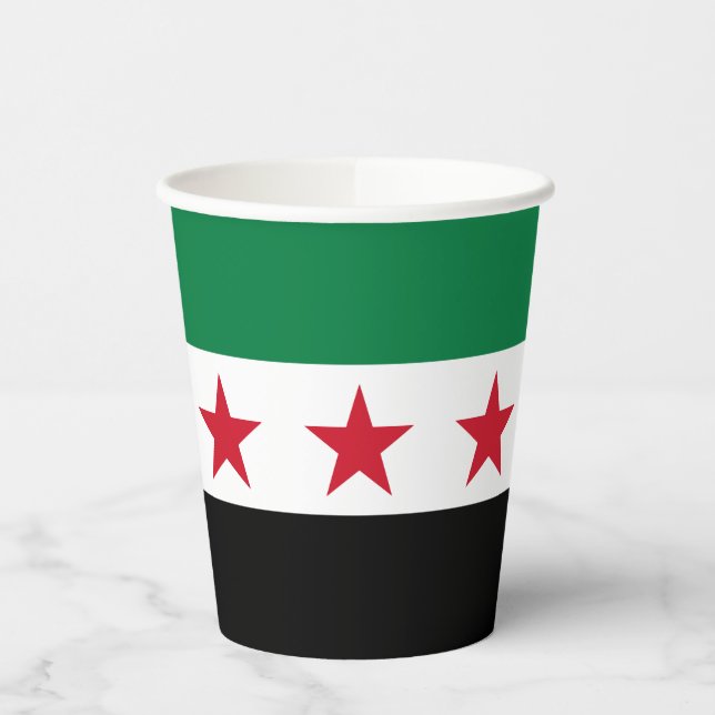 Syria Flag Paper Cups (Left)