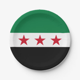 Syria Flag Paper Plate