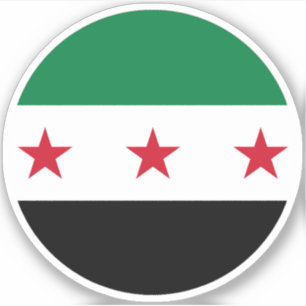 Syria Flag Round Sticker