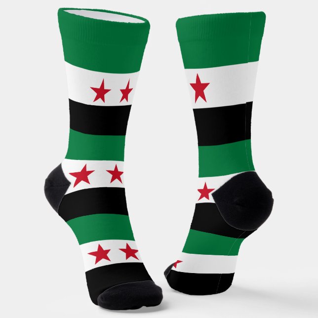 Syria Flag Socks (Angled)