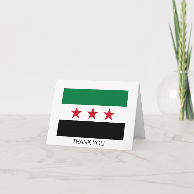 Syria Flag Thank You Card (Front)