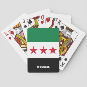 Syria Independence cards, patriotic Syrian Flag Playing Cards