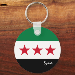 Syria independence, Syrian Flag, patriotic /sports Keychain