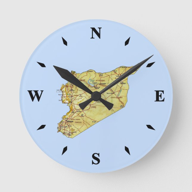 Syria Map Clock (Front)