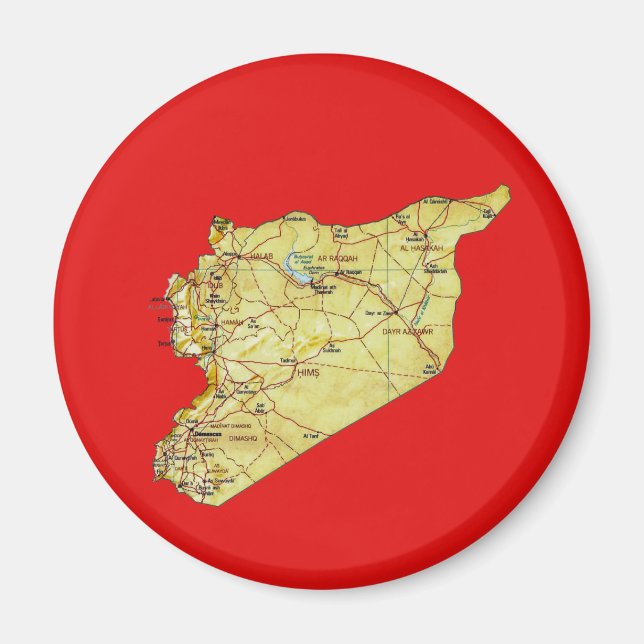 Syria Map Magnet (Front)