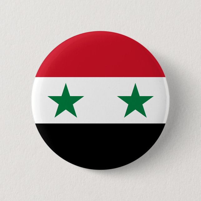 Syria Old Flag 2 Inch Round Button (Front)