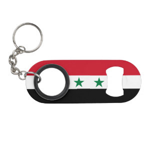 Syria Old Flag Keychain Bottle Opener