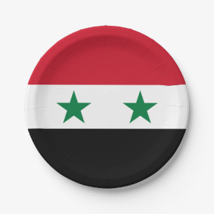 Syria Old Flag Paper Plate