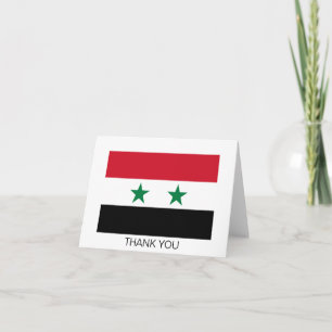 Syria Old Flag Thank You Card