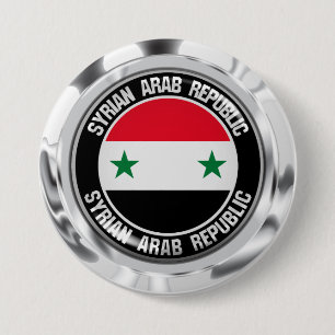 Syria Round Emblem 3 Inch Round Button