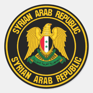 Syria Round Emblem Classic Round Sticker