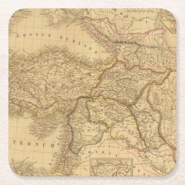 Syria Square Paper Coaster (Front)