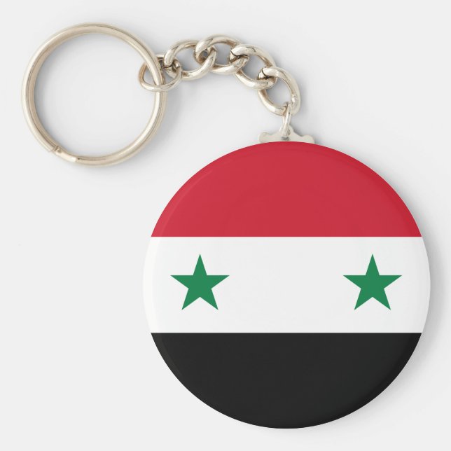 Syria (Syrian) Flag Keychain (Front)
