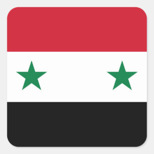 Syria (Syrian) Flag Square Sticker