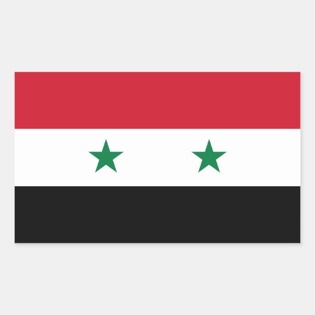 Syria/Syrian Flag Sticker (Front)