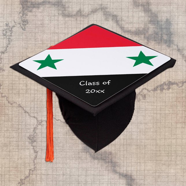 Syria & Syrian Flag - Students /University Graduation Cap Topper (Creator Uploaded)