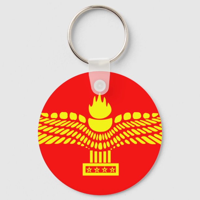 Syriac Aramaic People, Syria flag Keychain (Front)