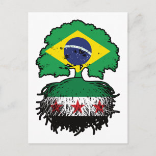 Syrian Brazilian Roots and Crown Tree Postcard