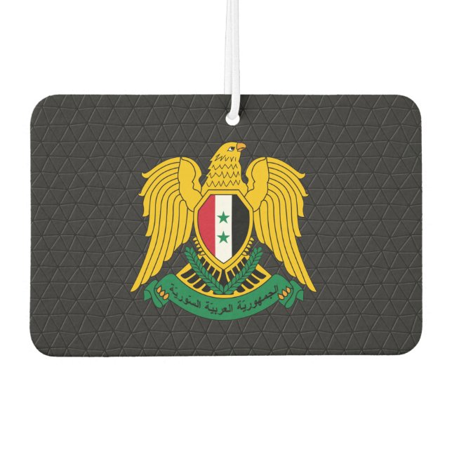 Syrian coat of arms air freshener (Front)