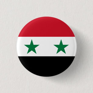 Syrian Flag, Flag of Syria 1 Inch Round Button