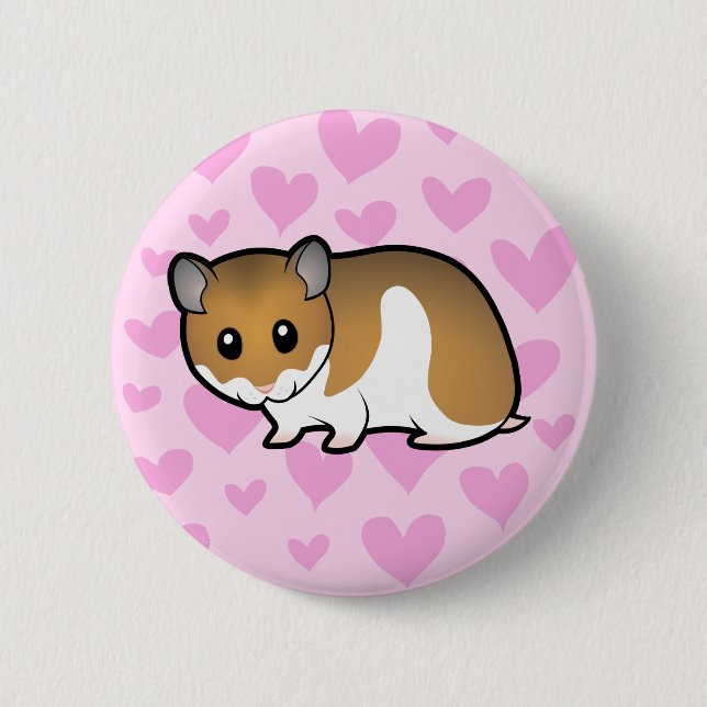 Syrian Hamster Love 2 Inch Round Button (Front)