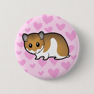 Syrian Hamster Love 2 Inch Round Button