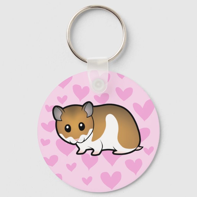 Syrian Hamster Love Keychain (Front)