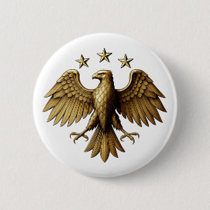 Syrian Modern Identity Eagle Emblem T-Shirt 2 Inch Round Button
