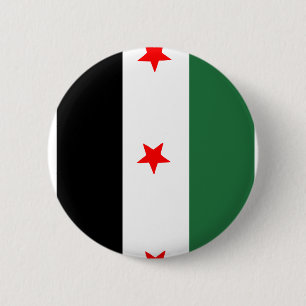 Syrian Revolutionary Flag 2 Inch Round Button